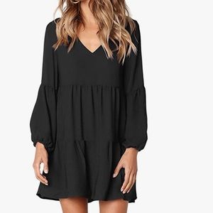 Arolina Women's Long Sleeve Tunic Dress V Neck Casual Flowy Dress